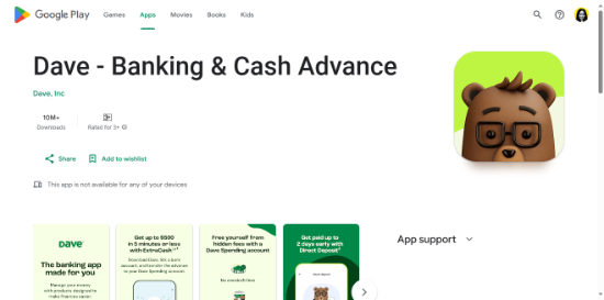 Activating dave.com Card via Mobile App